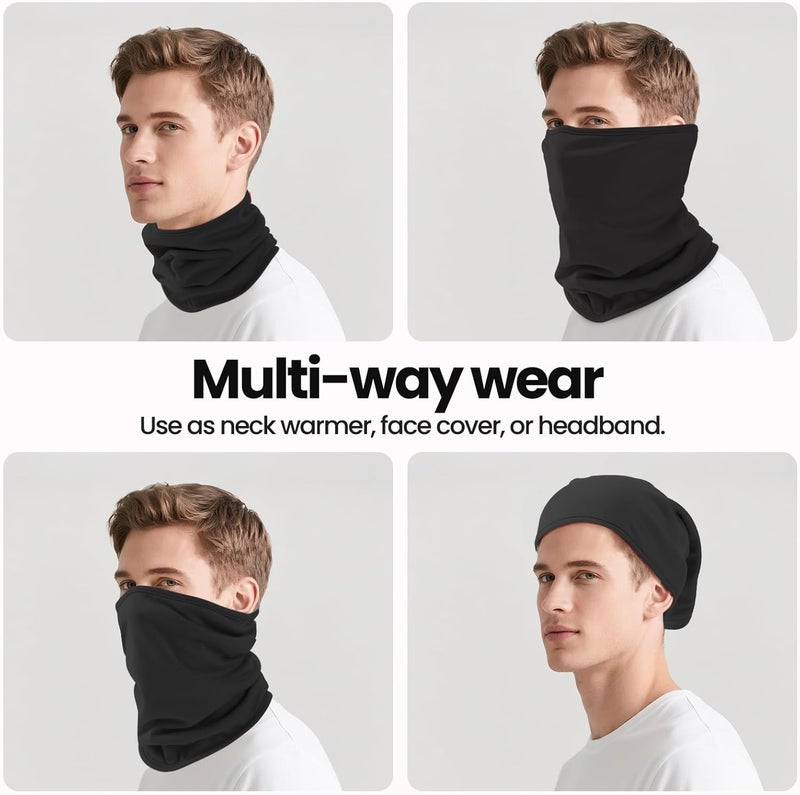 Beehow Store Neck Gaiter Windproof Winter Ski Mask Face Scarf for Men Women Fleece Lining for Skiing Hiking Running Motorcycling - Image 2